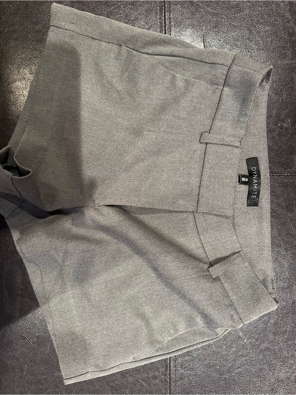 Dynamite Light Grey High-Waist Tailored Shorts